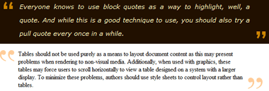 CSS Block Quotes