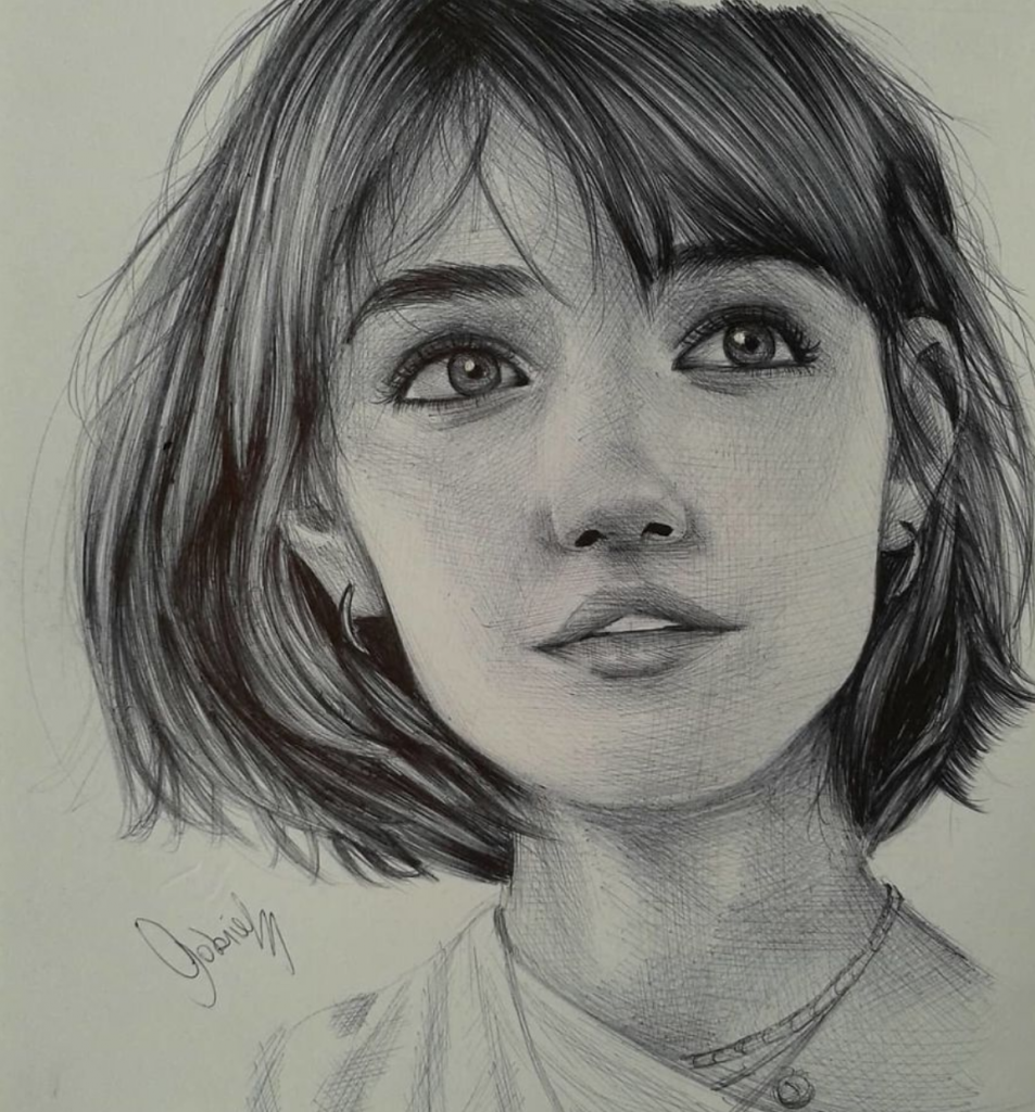 Pencil Drawing Of Person
