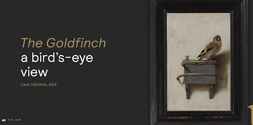 The Goldfinch Art gallery website

